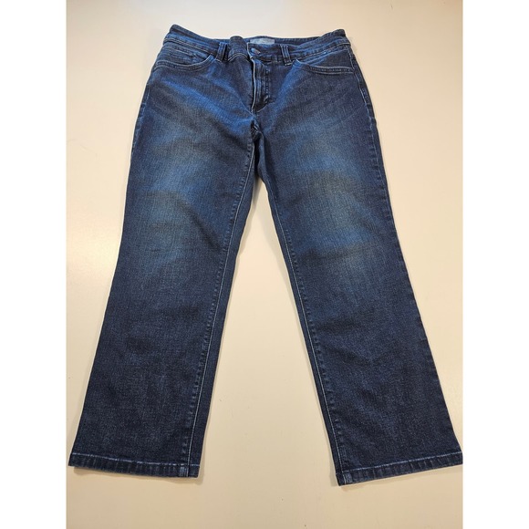 So slimming by chicos size 0.5 blue jeans ( USA 6) career casual EUC - Picture 1 of 8